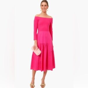 Tuckernuck Vibrant Pink Long Sleeve Dress